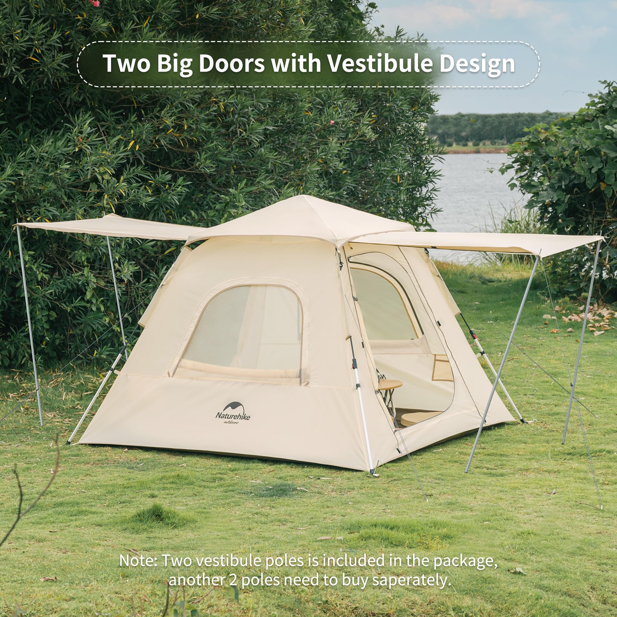 Naturehike Ango Pop Up Tent Automatic Tent Outdoor Portable Folding 3 Person Fam