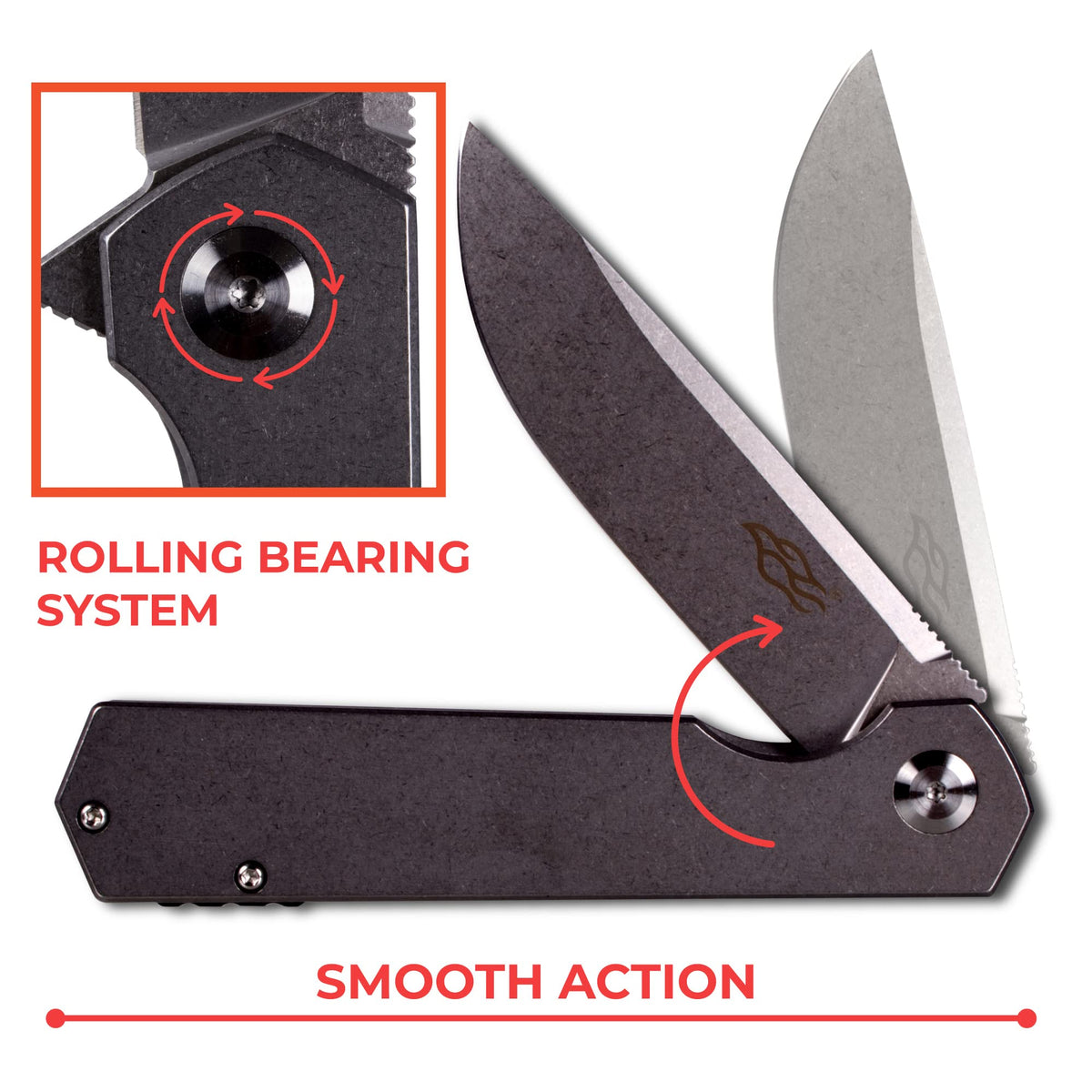 Firebird GANZO FH13-SS Pocket Folding Knife 60HRC D2 Steel