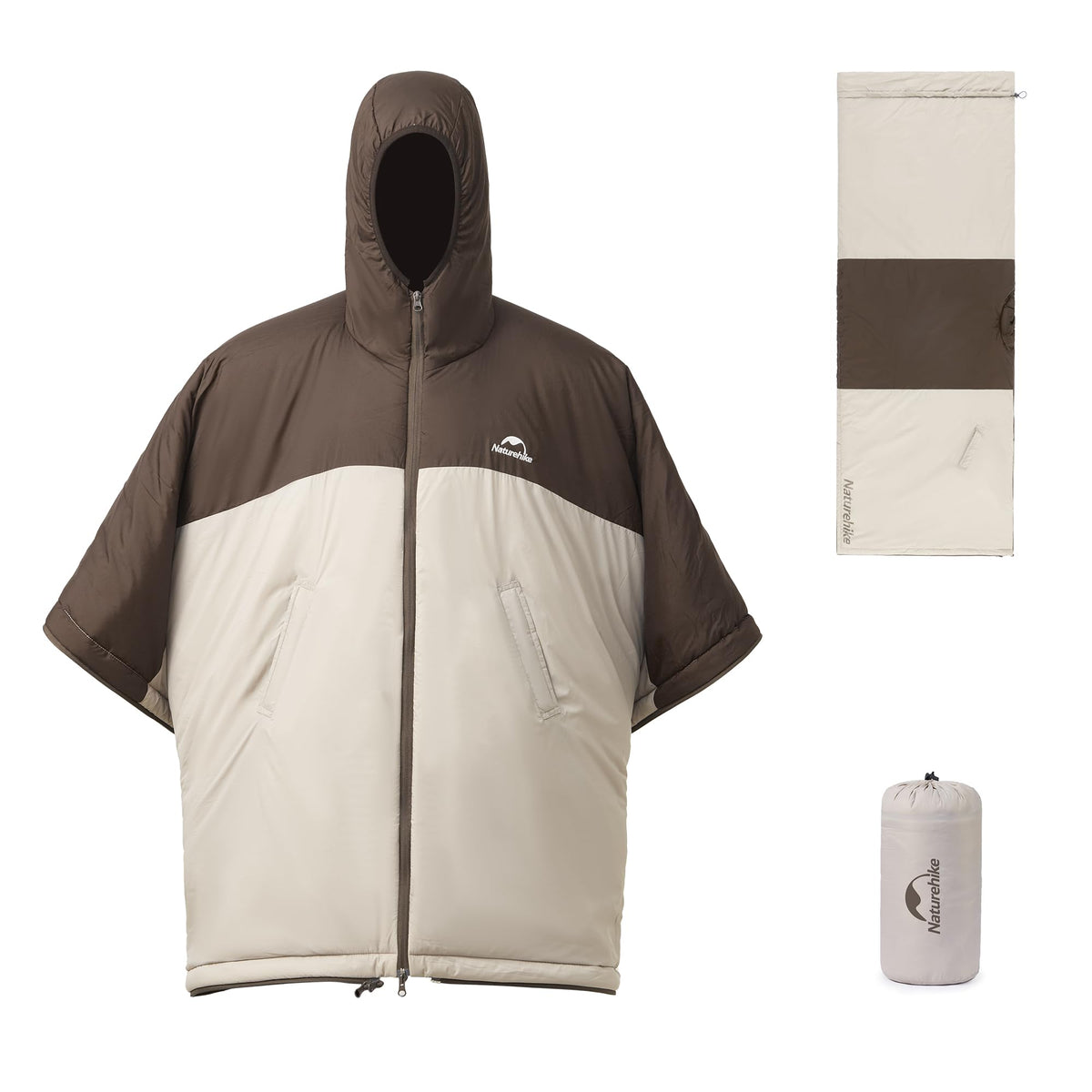 Naturehike Wearable Hooded Poncho Sleeping Bags with Teflon Fabric and Imitation