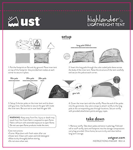 ust highlander 2-person backpacking tent, view 8