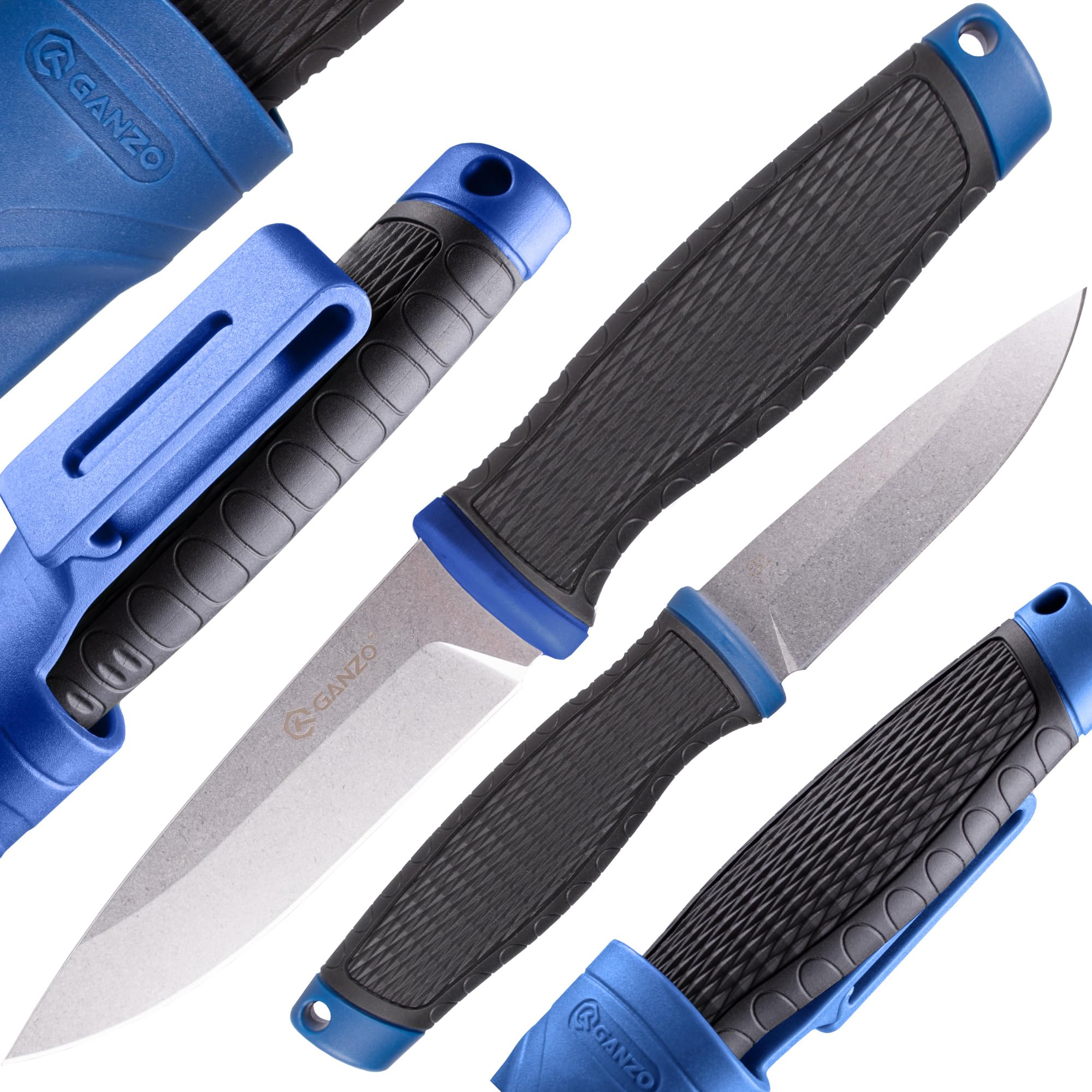 Ganzo G806-BL Fixed Blade Knife 8CR14 Stainless