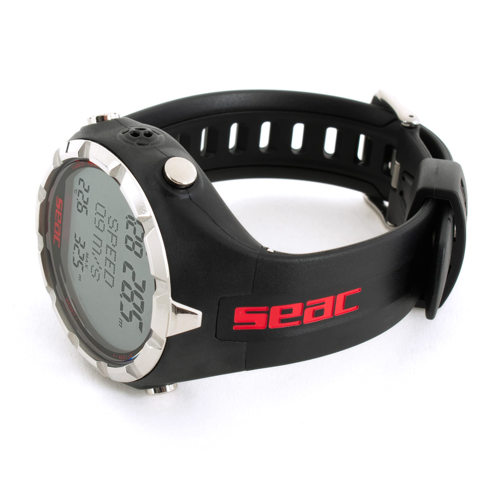 SEAC, Freedinving and Underwater Spearfishing Computer Unisex-Adult, Black/Red,