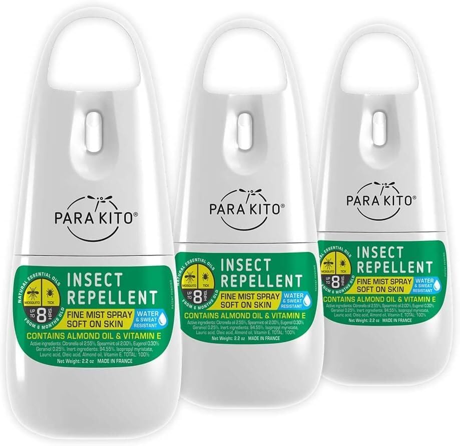 PARAKITO Mosquito, Ticks & Insect Spray- DEET Free, Citronella Essential Oil