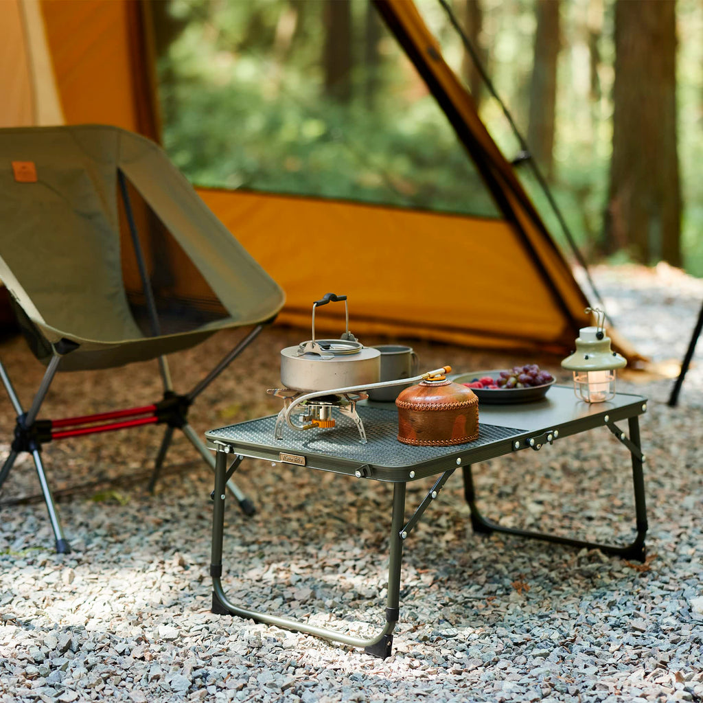 Naturehike Folding Camping Table with Mesh Desktop, Adjustable Aluminum Portable, view 2