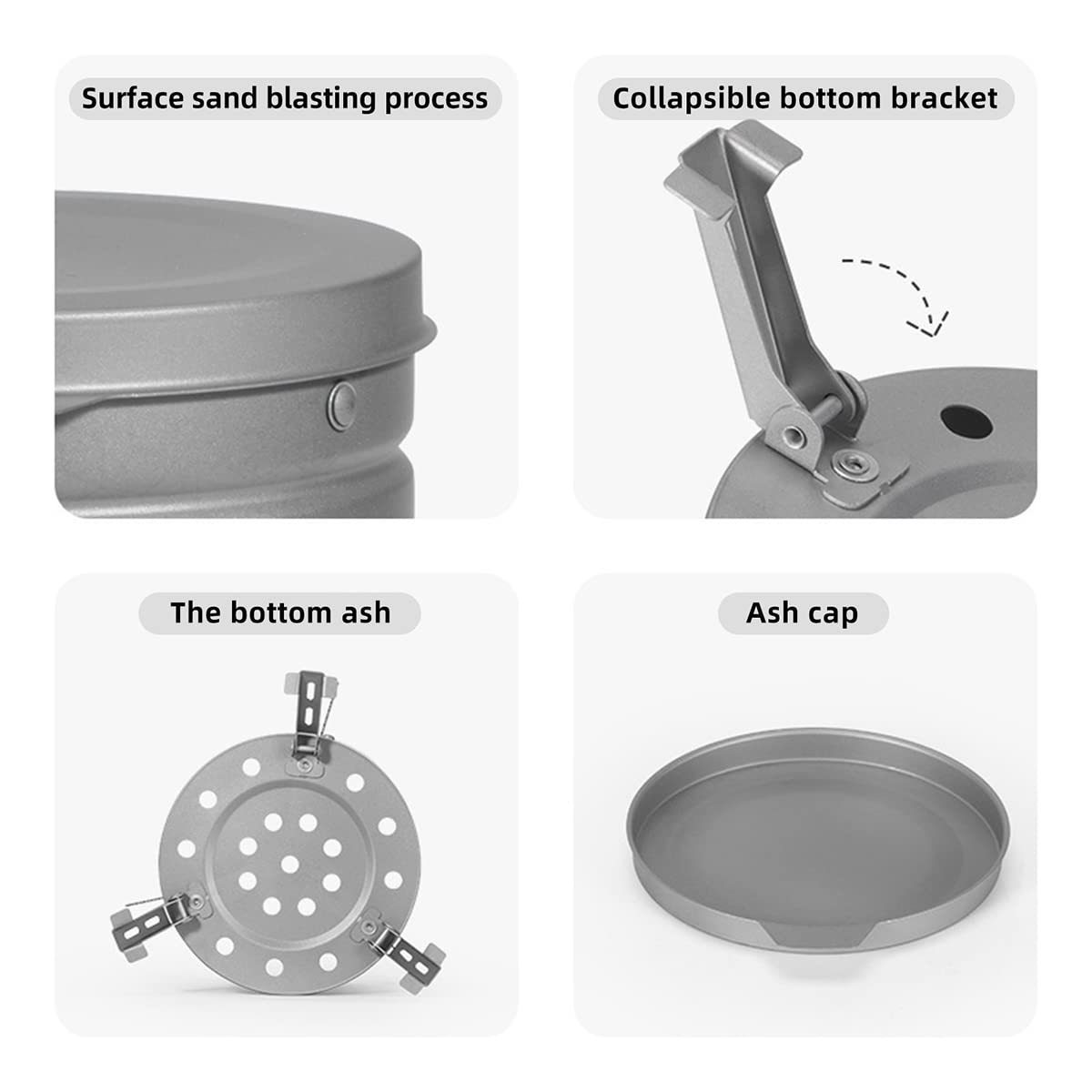 Naturehike Outdoor Camping Stove Titanium Wood Burning Stove for Hiking Backpack