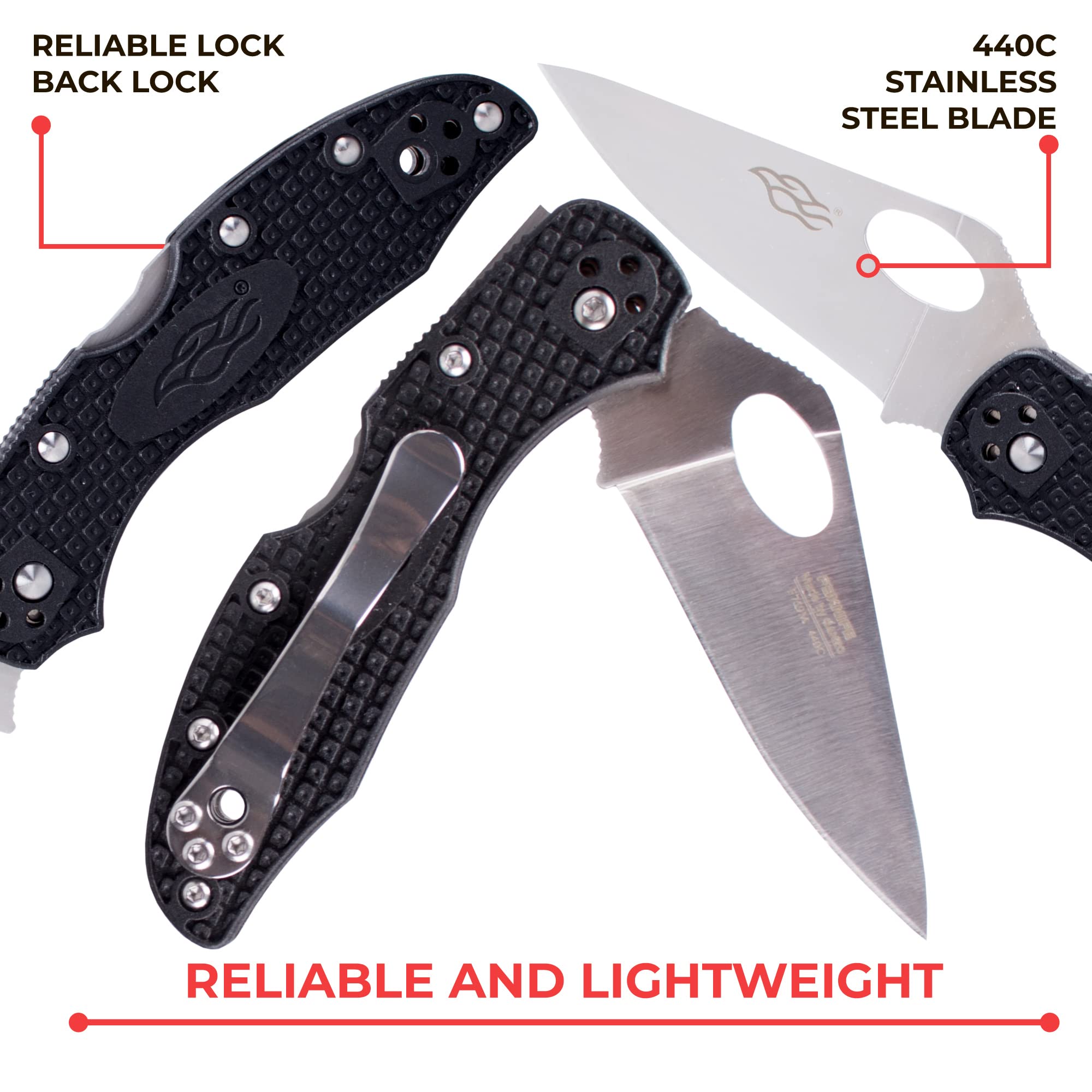 GANZO Firebird F759M Pocket Folding Knife 440C