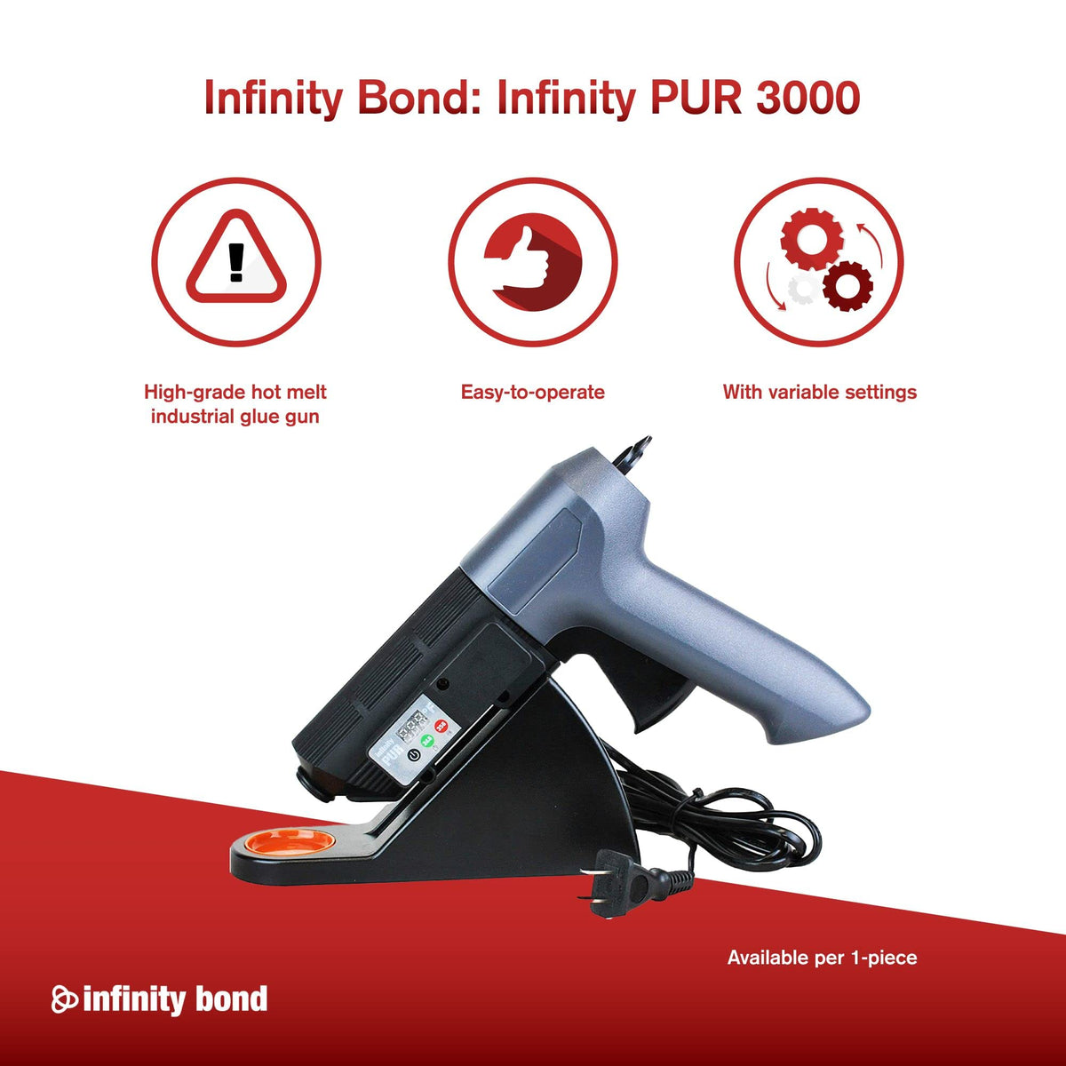 Infinity PUR 3000 FLEX 50 Dual Temp Corded PUR Hot Melt Applicator for 50 Gram C