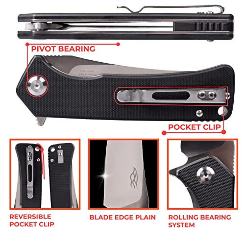 Firebird GANZO FH923-BK Folding Pocket Knife Razor Sharp D2