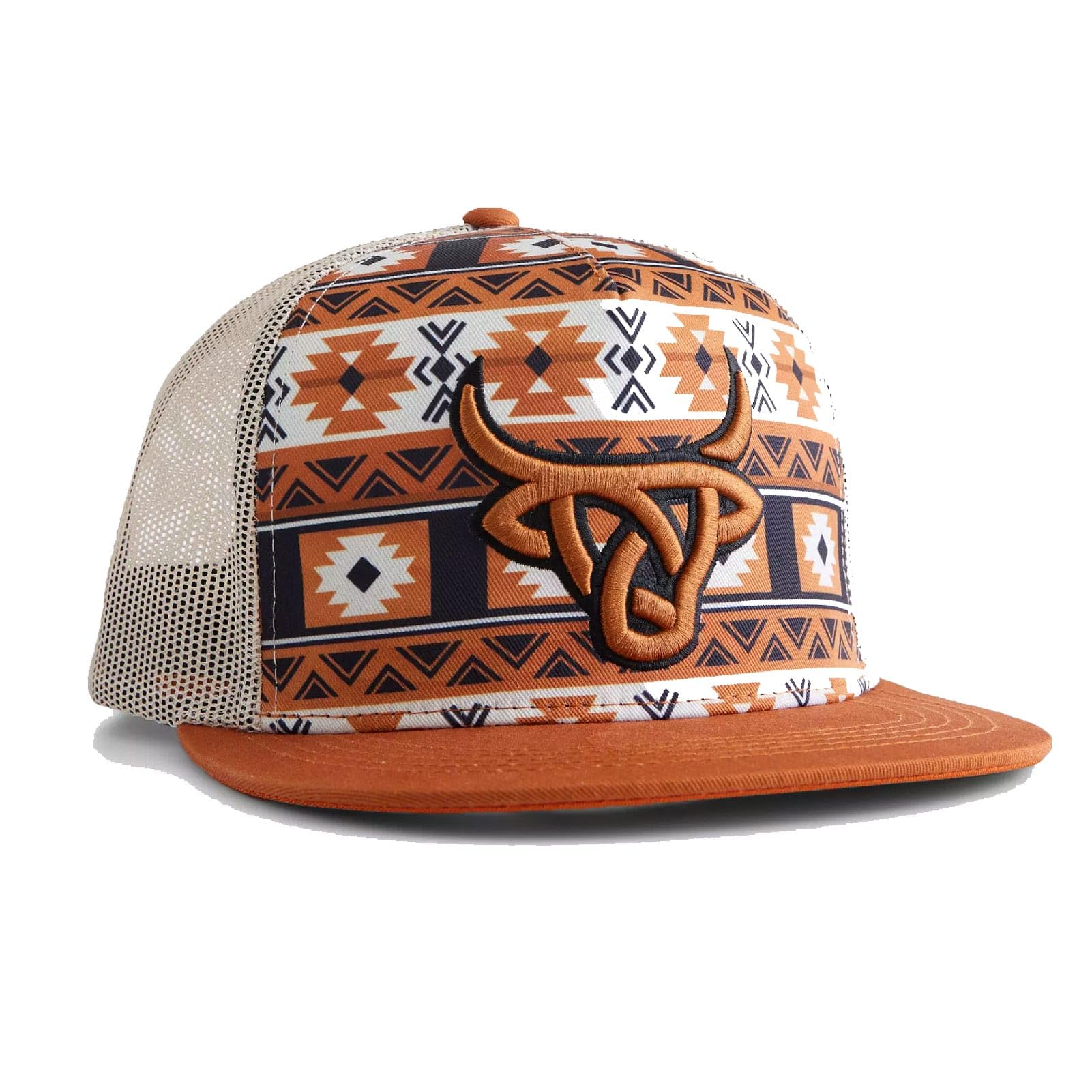 Lost Calf 3D Logo Aztec Burnt Orange - Hats Cap
