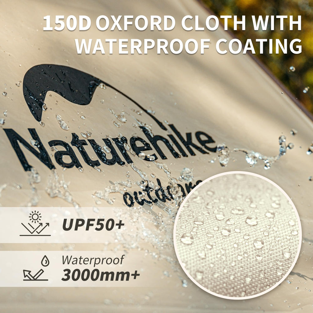 Naturehike Camping Tent Tarp,Camping Awning with Poles,Tent Canopy Rain Fly, Cam, view 3