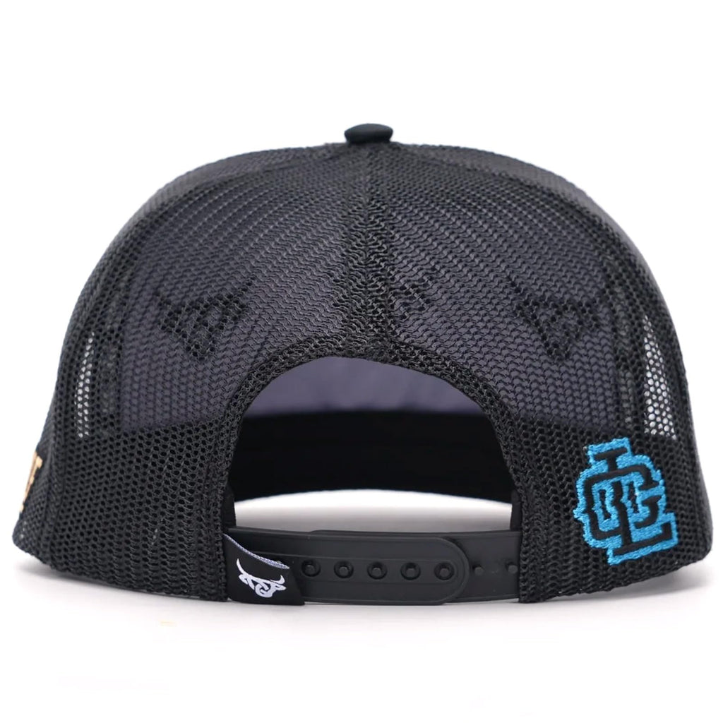 Lost Calf 3D Black Logo Turquoise Aztec - Hats Cap, One Size-X-Large, view 5
