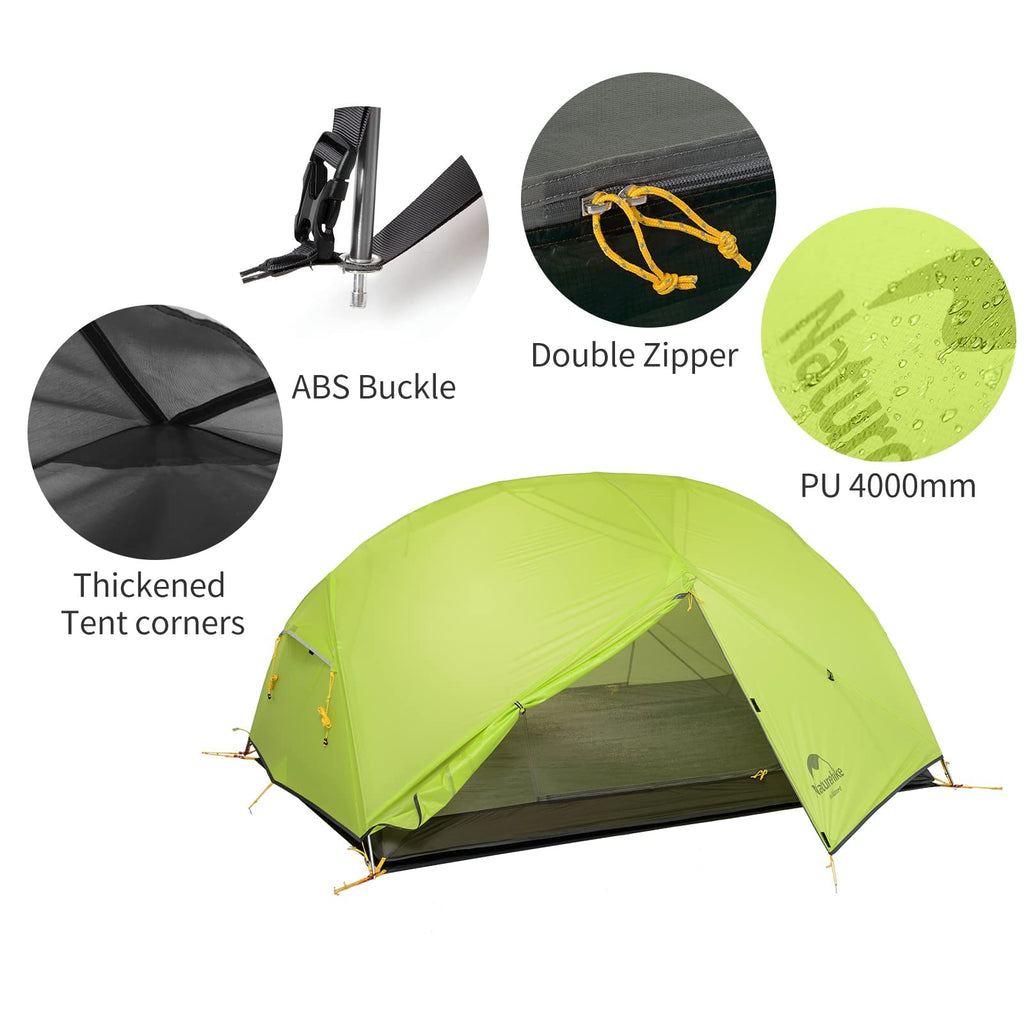 Naturehike Mongar 2 Person Backpacking Tent 3 Season Camping Tent Ultralight Dou, view 2