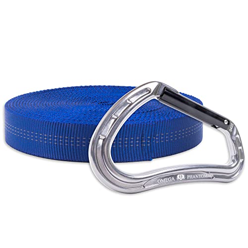 Rock-N-Rescue Heavyweight Nylon Tubular Webbing Blue 50 ft Bundle w/Phantom Keyl