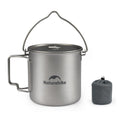 Naturehike Portable 650ml Titanium Mug Cup, Backpacking Ultralight Titanium Cook