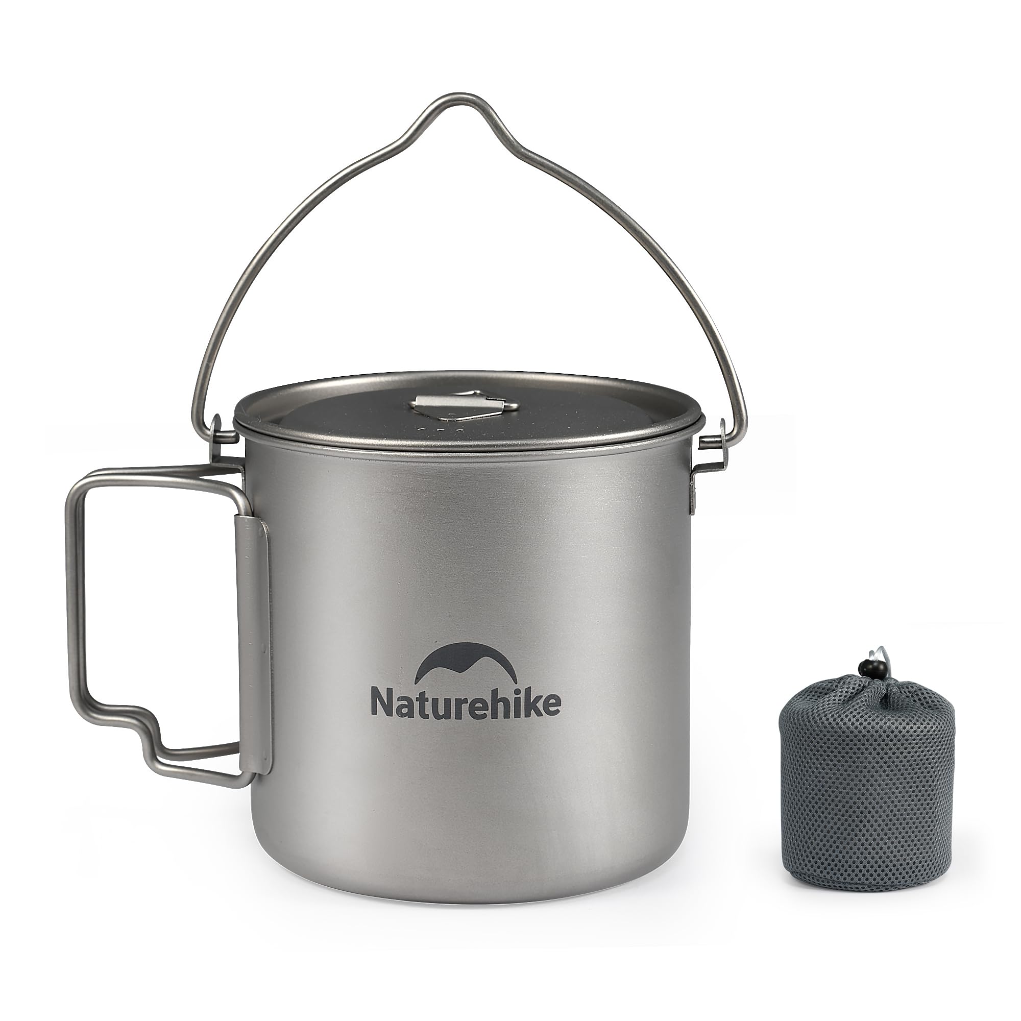 Naturehike Portable 650ml Titanium Mug Cup, Backpacking Ultralight Titanium Cook
