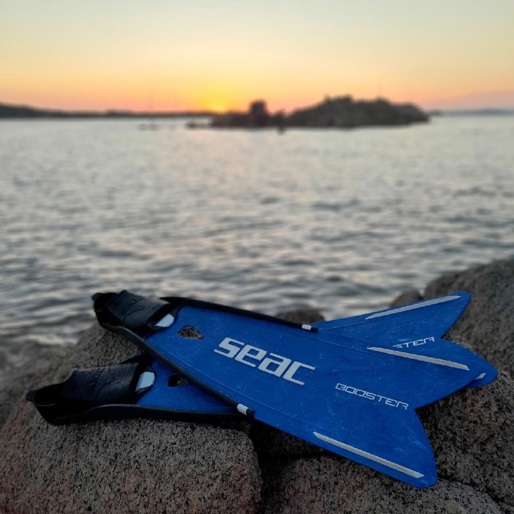Seac Booster Freedive Fins - Blue Camouflage, 4-5.5, view 6