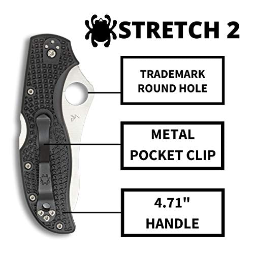 Spyderco Stretch 2 Signature Lightweight Hunting Knife with 3.43", view 4