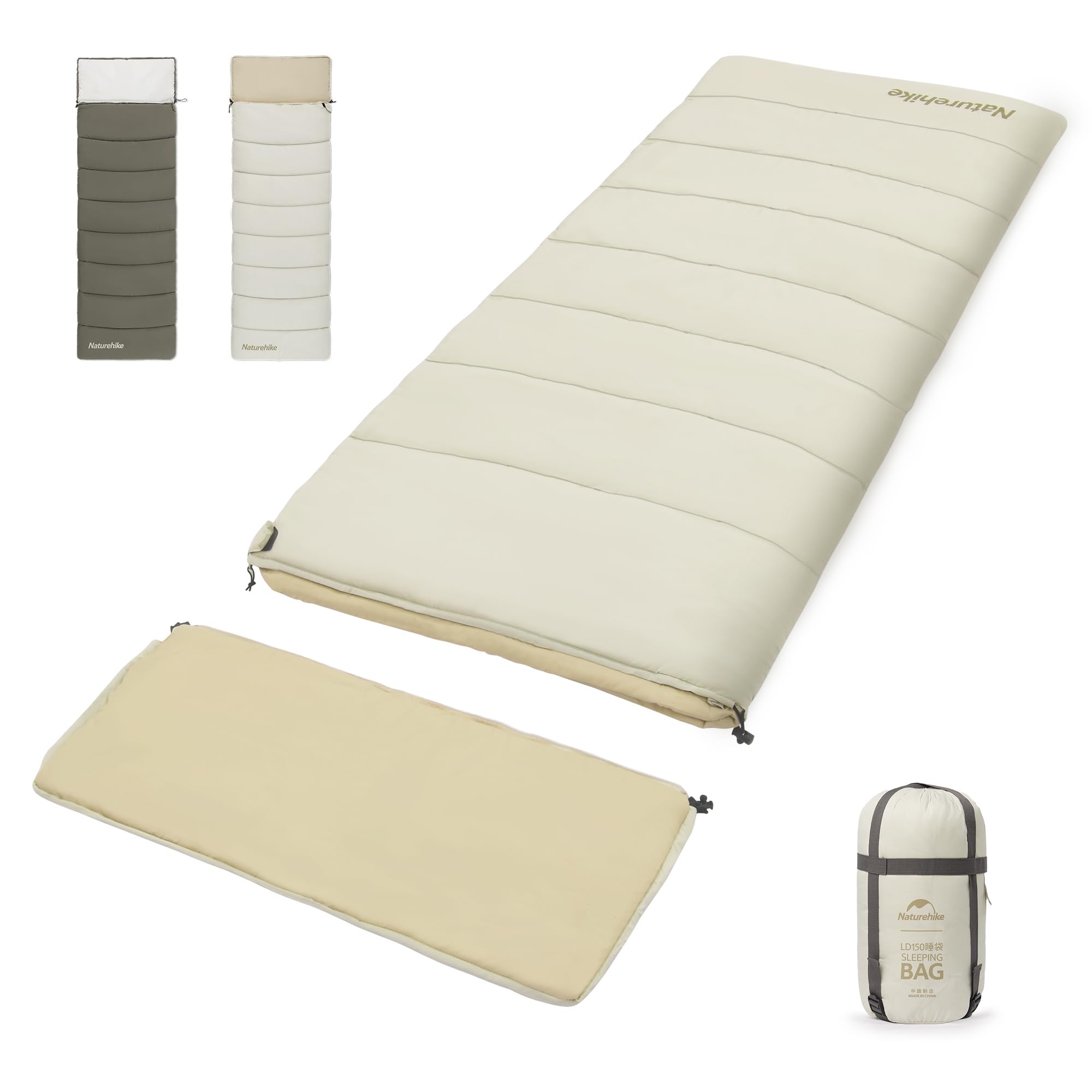 Naturehike Camping Sleeping Bag，Spliceable Double Sleeping Bag for Adults&Kids,
