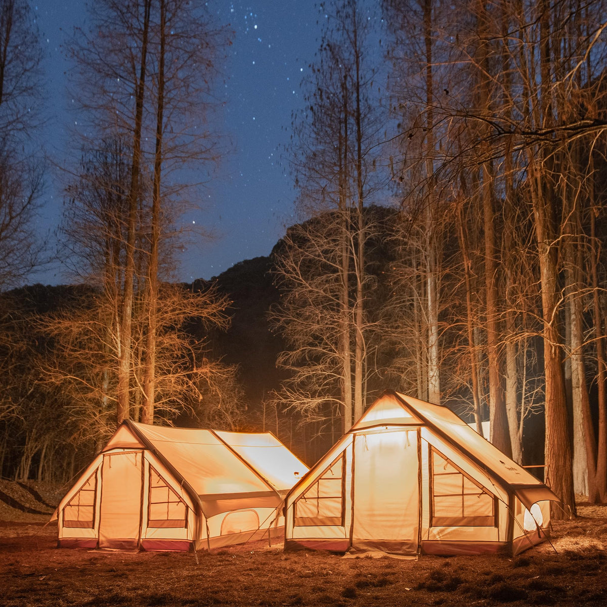 Naturehike Inflatable Tent House for Camping, Breathable Cotton Glamping Tent wi