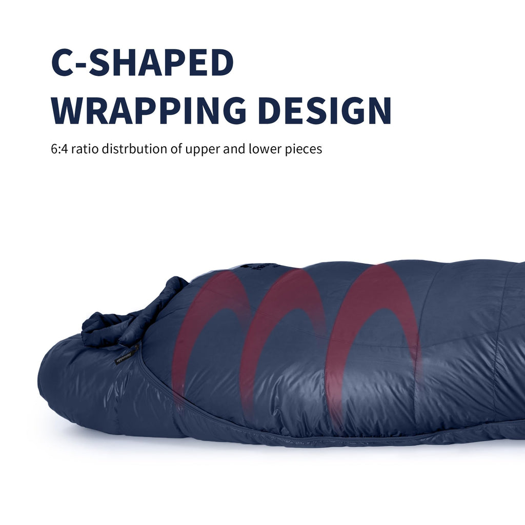 Naturehike 0 Degree Down Mummy Sleeping Bag for 3 Season, Ultralight Sleeping Ba, view 3