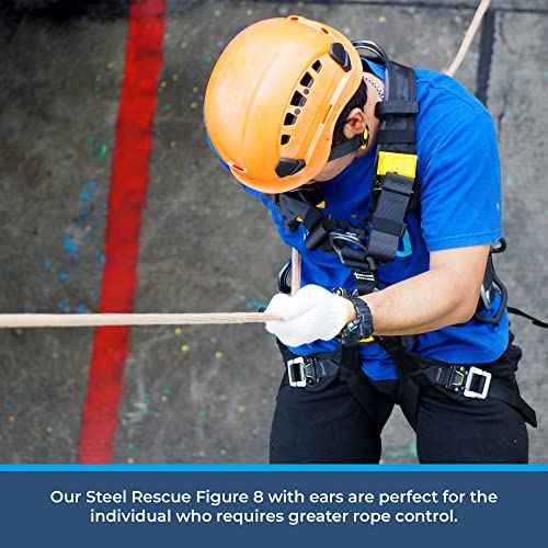 Rock-N-Rescue Steel Rescue 8 with Ears | High-Strength Steel for Controlled Desc, view 3