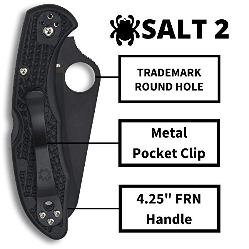 Spyderco Salt 2 Lightweight Knife with 3" H-1