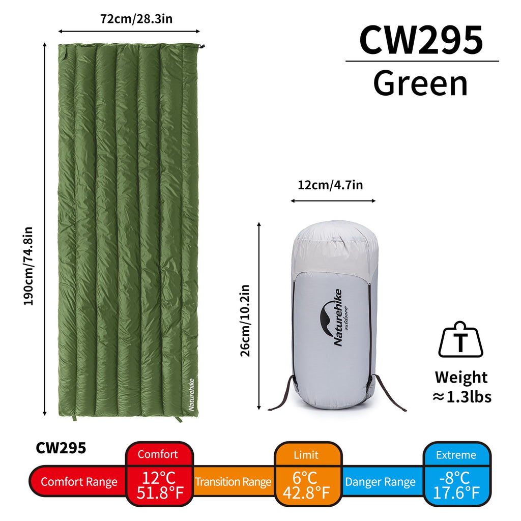 Naturehike 1.25lbs Ultralight Sleeping Bag, 800 Fill Power Goose Down Sleeping B, view 2