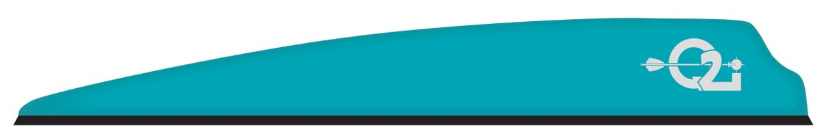 Q2i Q060410 Fusion-XI 100 Pack 2.5" Teal Archery Arrow Vanes…