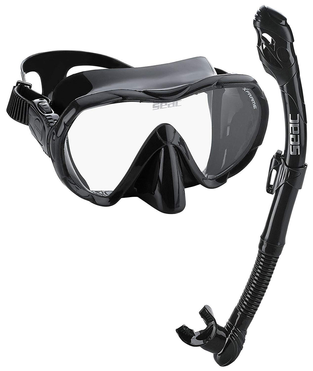 SEAC Snorkeling Package | Comfortable Adult Snorkel Set, Tempered Glass Anti-Fog
