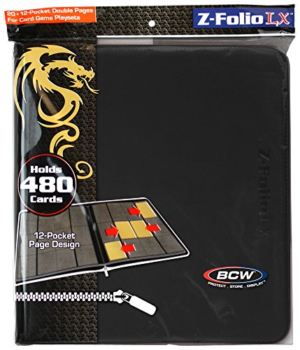 12-Pocket Z-Folio LX Trading Card Albums, Black