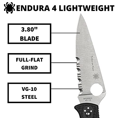 Spyderco Endura 4 Lightweight Knife with Flat Ground