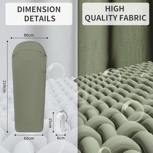 Naturehike 4.5oz Ultralight Washable Sleeping Bag Liner, Lightweight Adult Sleep, view 3