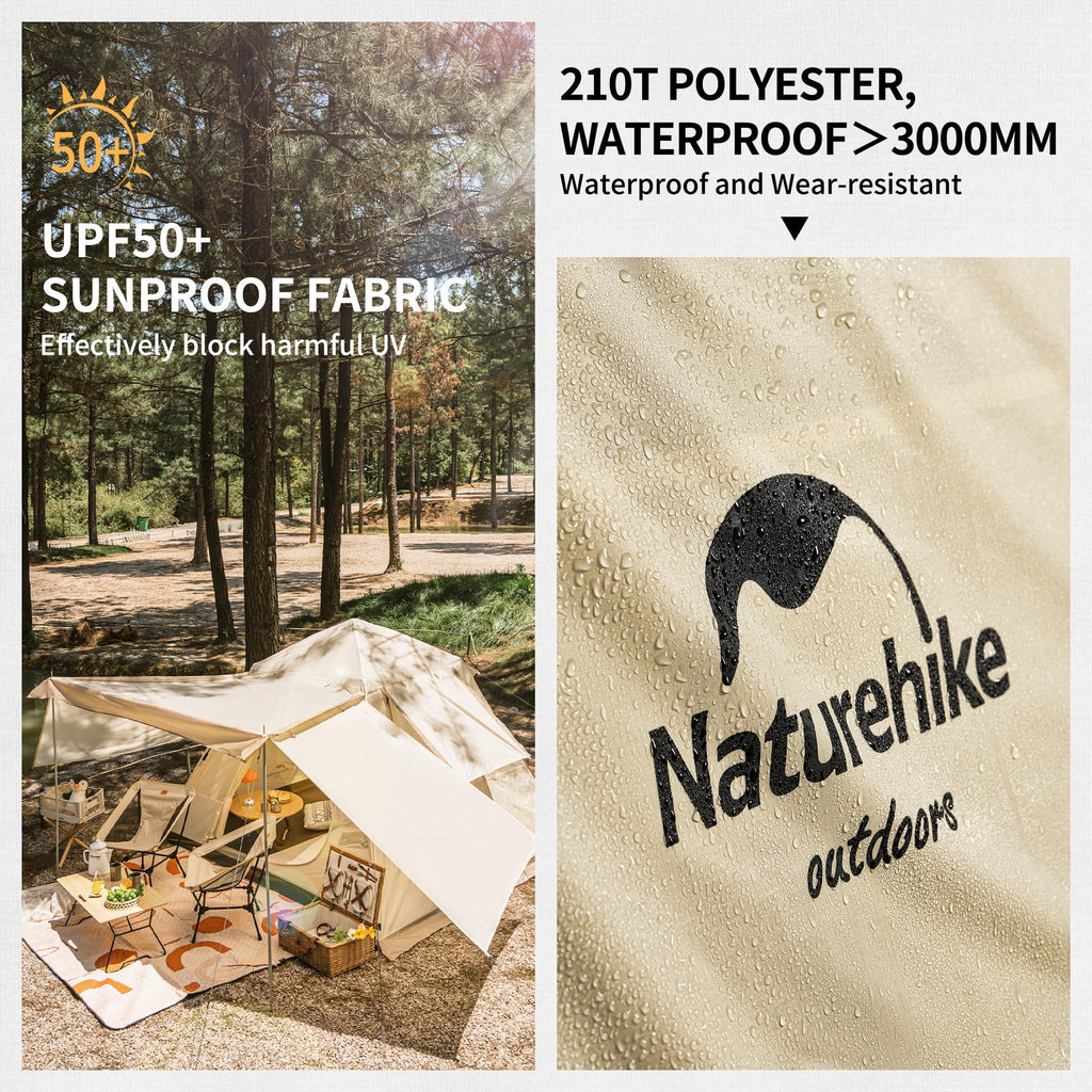 Naturehike Ango 3 Person 4 Person Pop Up Tent, Waterproof UPF 50+ Easy Set up Au, view 6