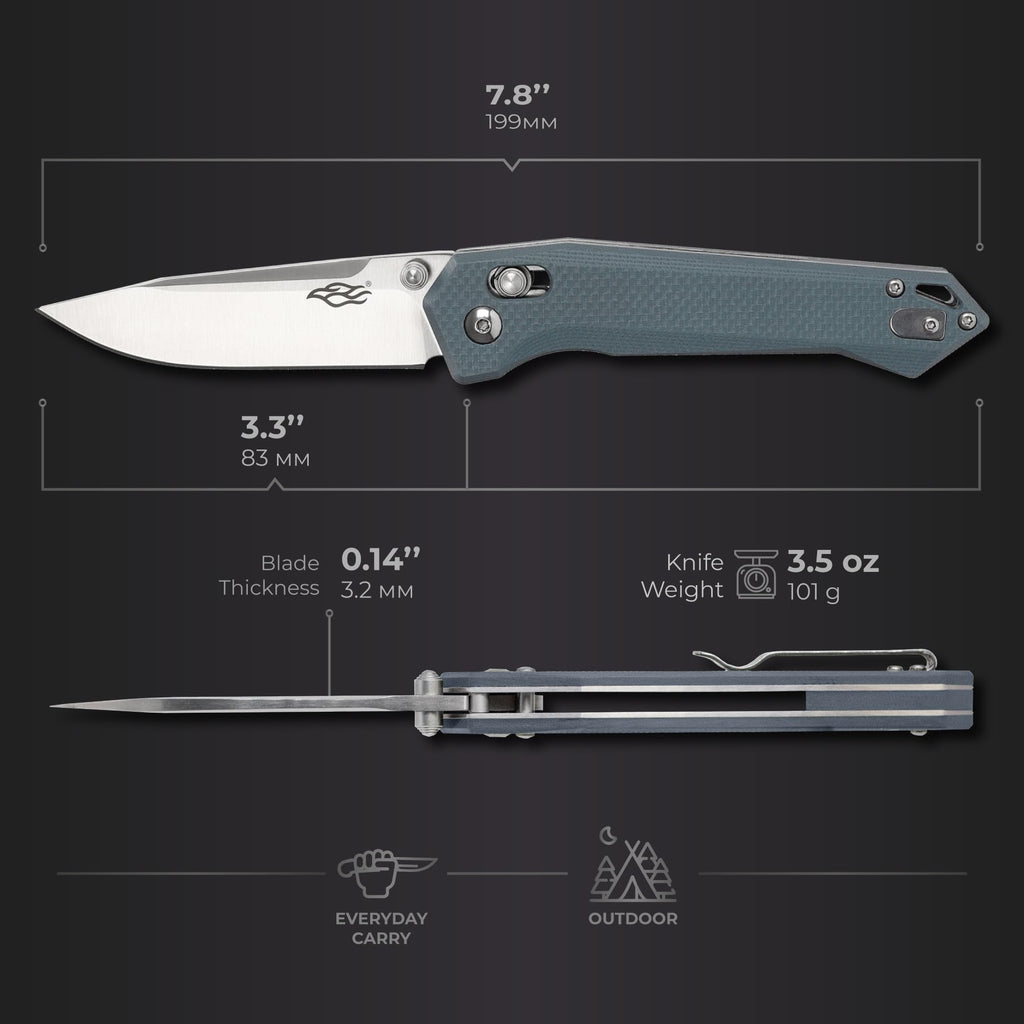 Firebird Ganzo FB7651-GY Pocket Folding Knife 440C, view 2