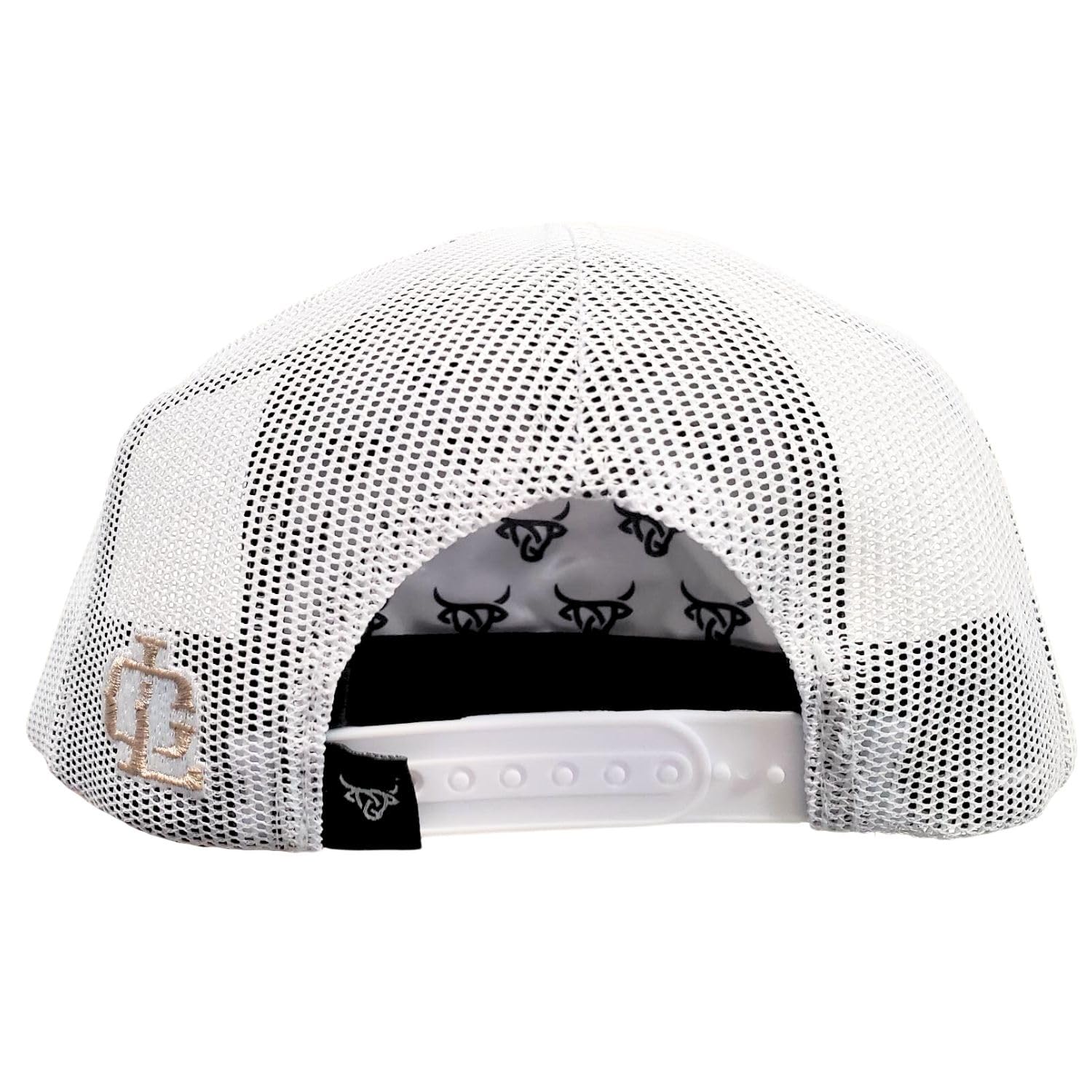 Lost Calf 3D Logo White Aztec Print - Hats Cap