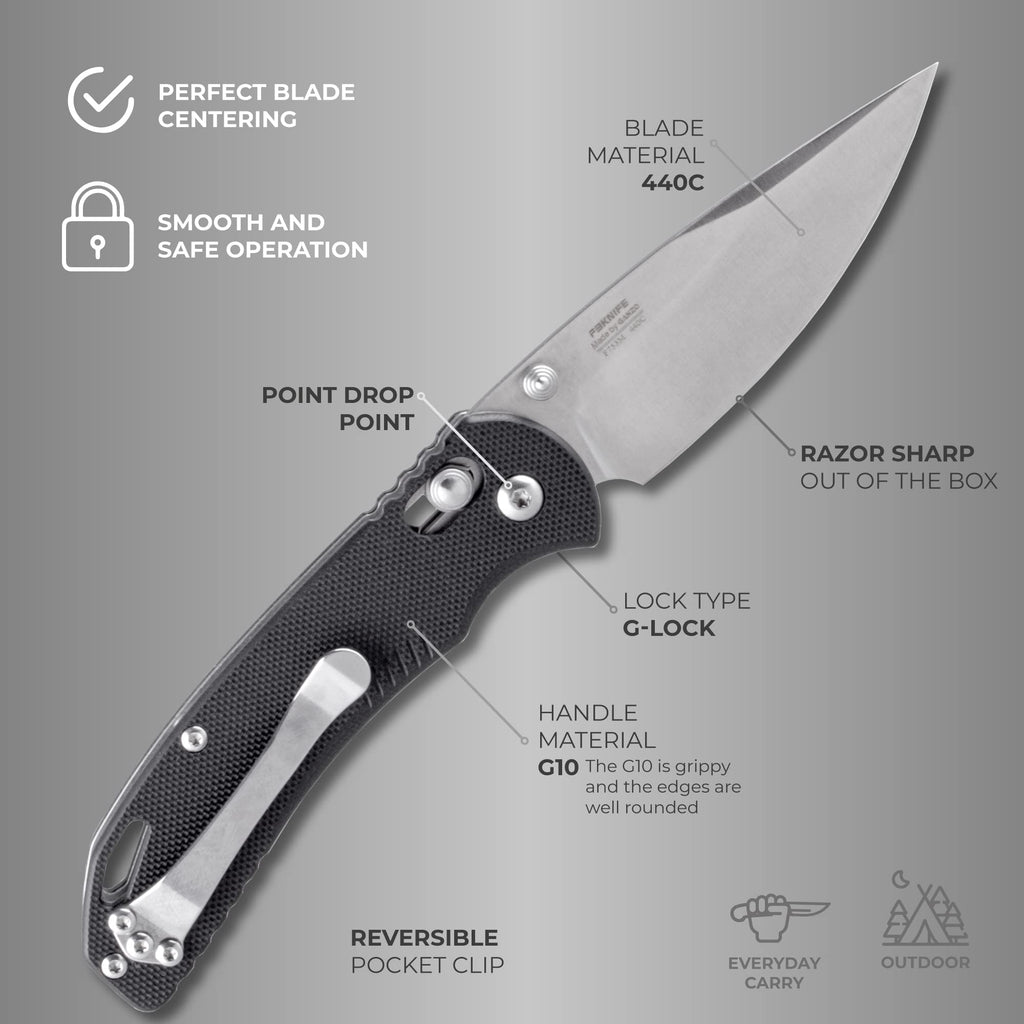 Firebird GANZO F753M1 Pocket Folding Knife G-10 Anti-Slip, view 3