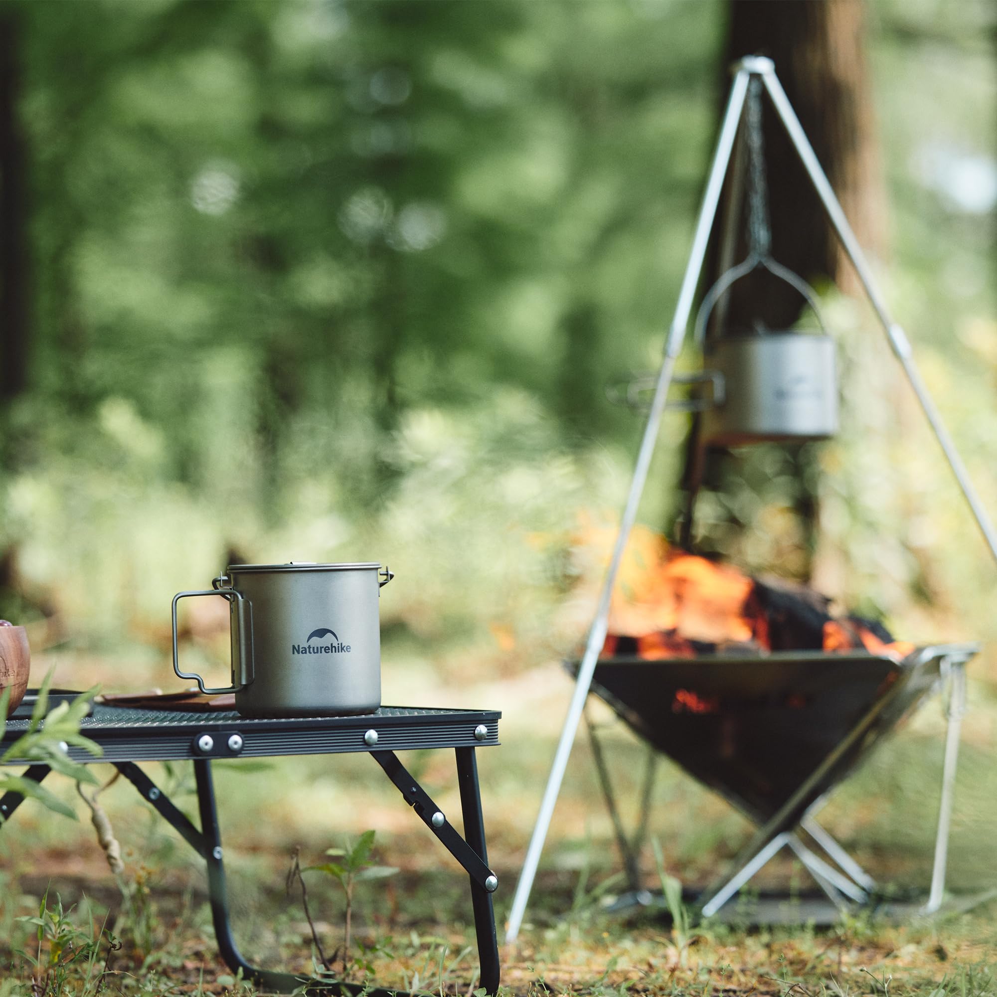 Naturehike Portable 650ml Titanium Mug Cup, Backpacking Ultralight Titanium Cook