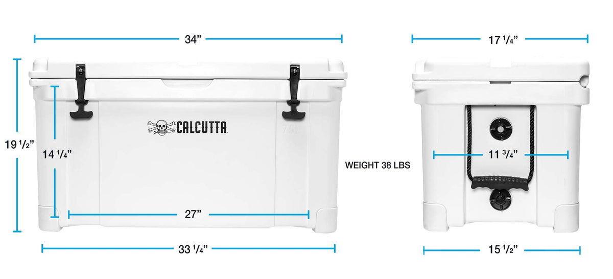 Calcutta Hard Cooler | Insulated Outdoor Ice Chest Keeps Ice for 5 Days | Portab
