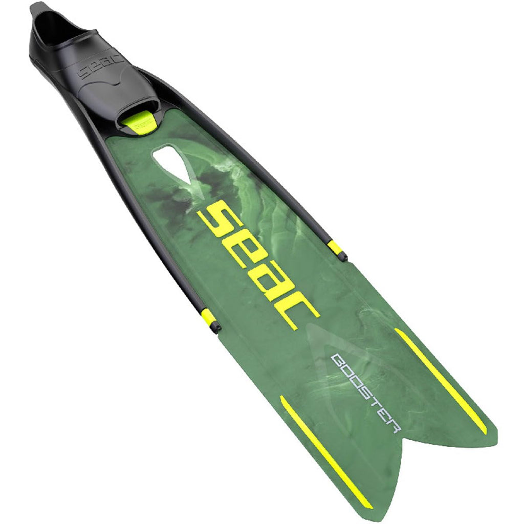 Seac Booster Freedive Fins - Green Camouflage, 6.5-7