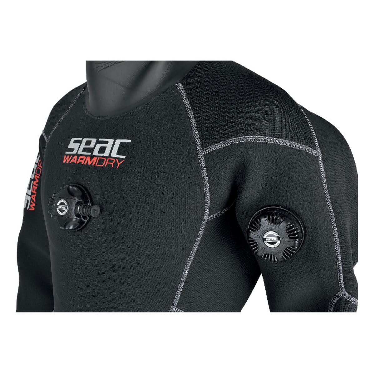 SEAC Men's Warmdry 4mm Neoprene Dry Suit, Black, Large (Model: 0060001009080A)