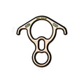 Rock-N-Rescue Steel Rescue 8 with Ears | High-Strength Steel for Controlled Desc