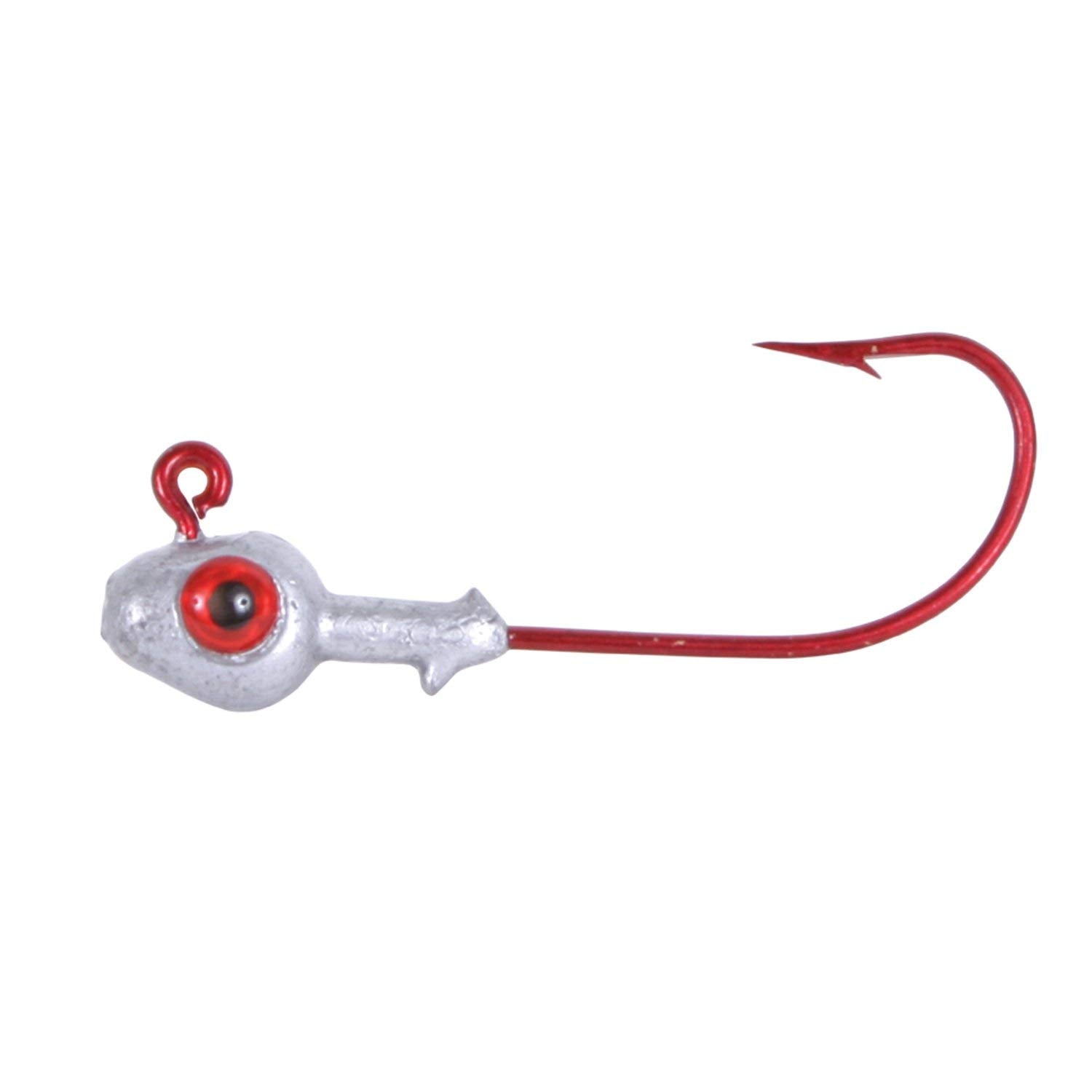 Calcutta Outdoors Grub Head 3-D Eye Jigs – 10 Pack, Fishing Bait Hook Lure Equip