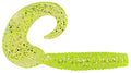 Hurricane Curl Tail Grub, Chartreuse/Silver Flake, 6-Inch