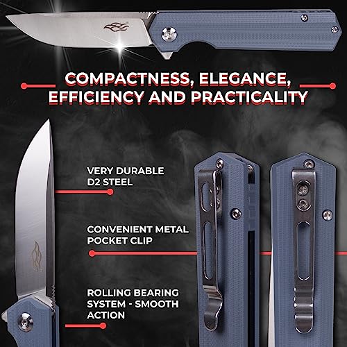 Firebird GANZO FH11S-GY Pocket Folding Knife Ball Bearing D2, view 6