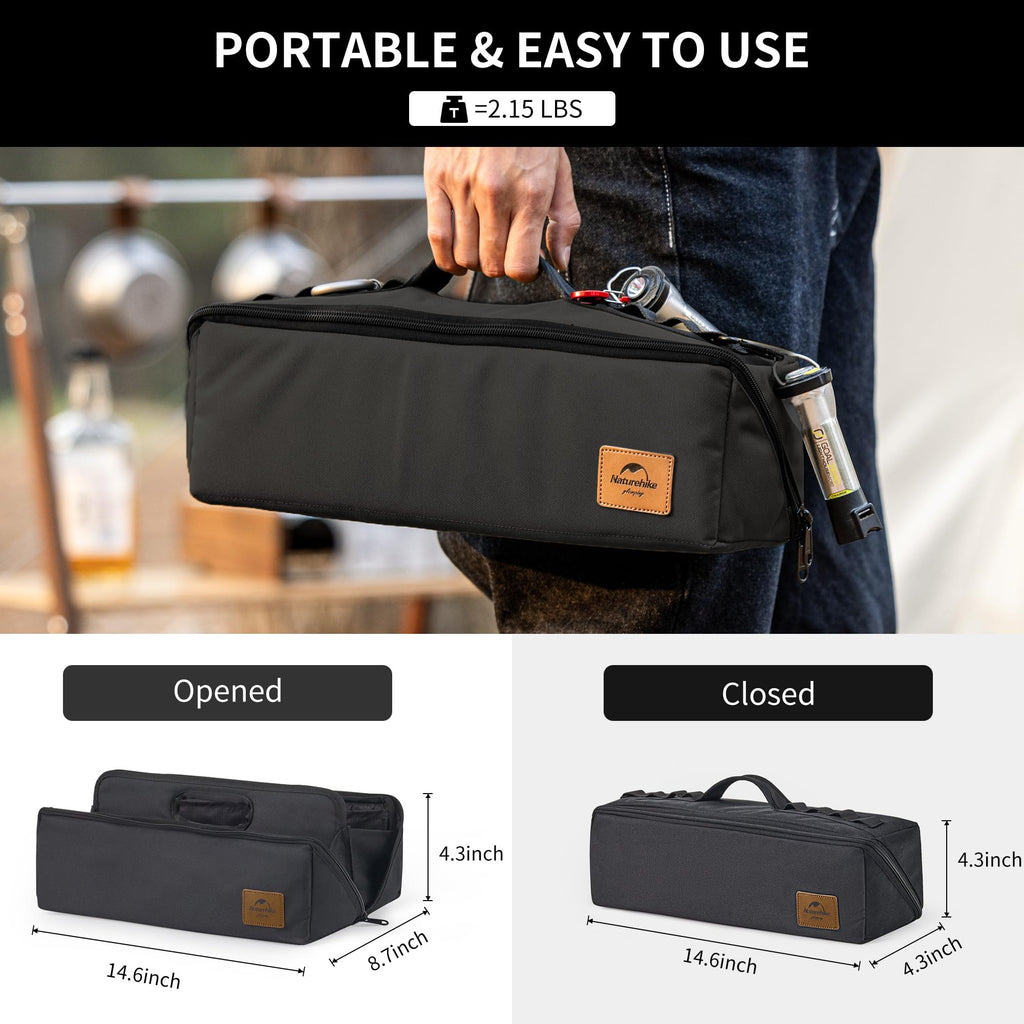 Naturehike Folding Tool Bag, Multifunctional Tool Storage Bag, Zippered Duffel B, view 3