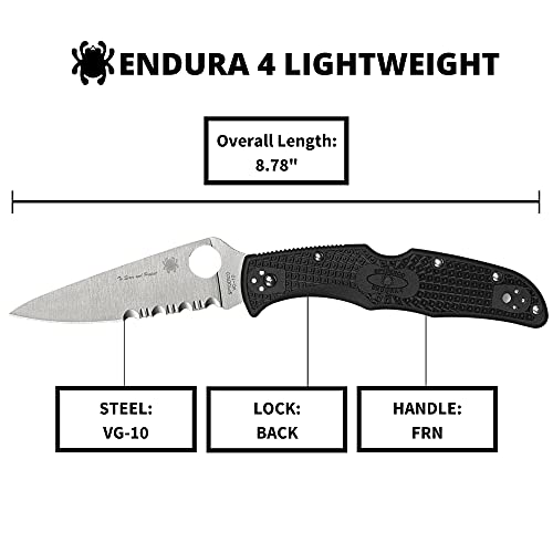 Spyderco Endura 4 Lightweight Knife with Flat Ground