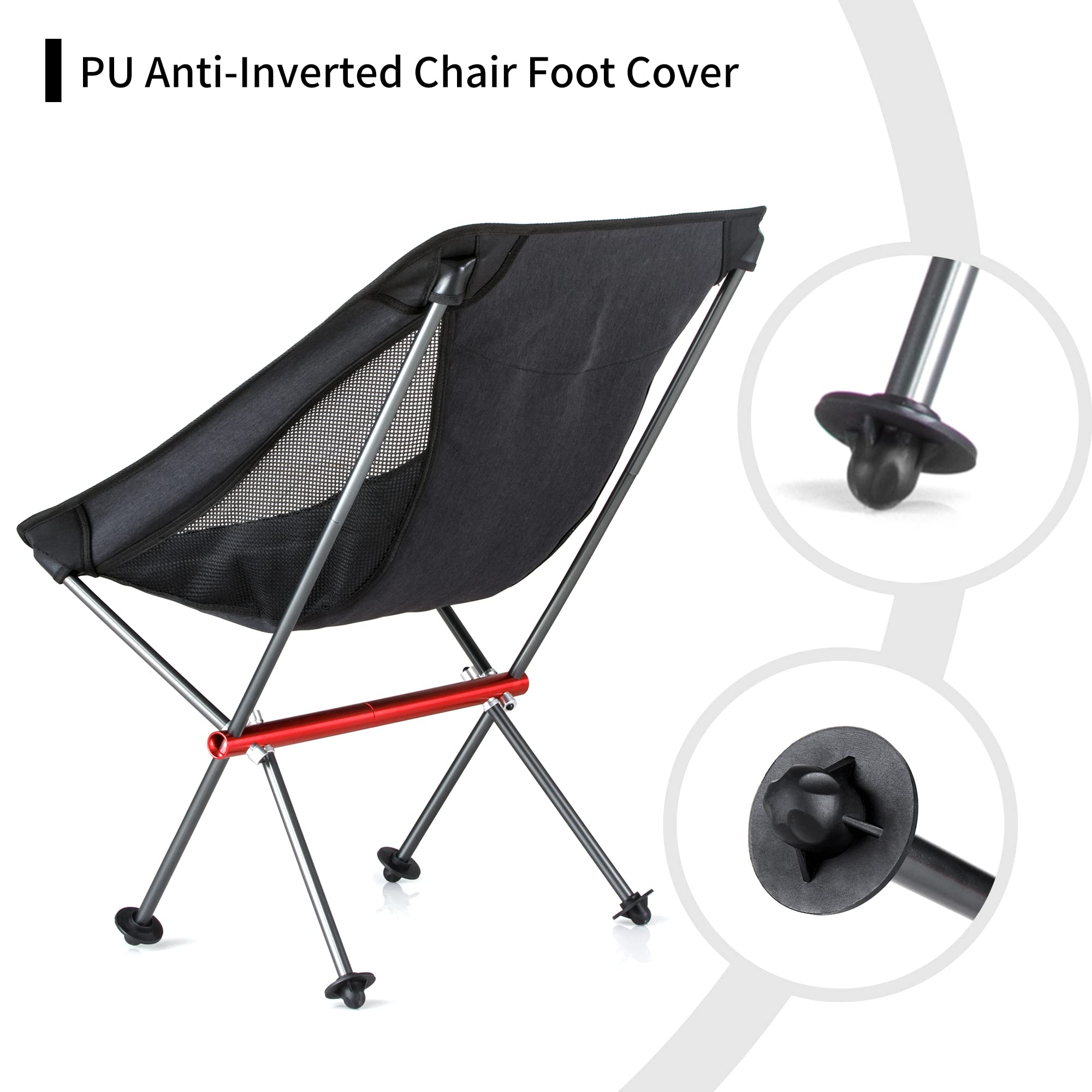 Naturehike YL05 Camping Chair, All Aluminum Frame Ultralight Camp Chair with Sto