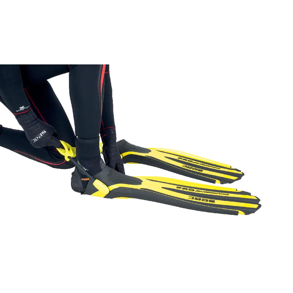 SEAC Propulsion S Scuba Diving Fins, Sling Strap, Open Heel, High Performance, M