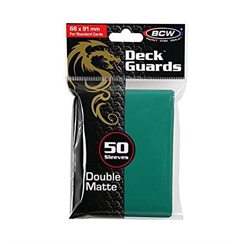 300 Premium Teal Double Matte Deck Guard Sleeve Protectors for Gaming Cards