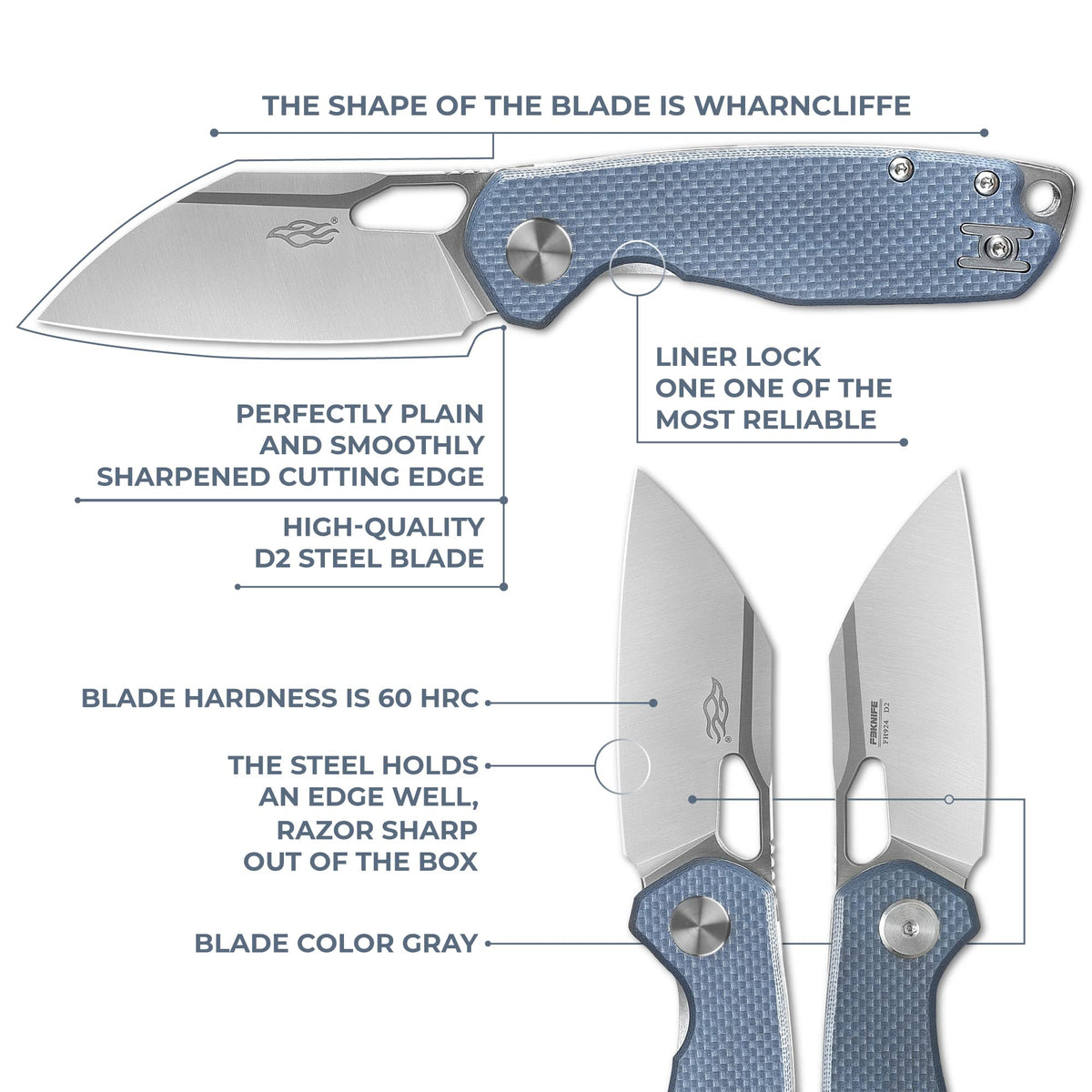 Firebird GANZO FH924-GY Ball Bearing Pocket Folding Knife